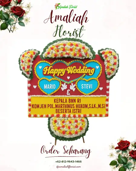 Papan Bunga Pernikahan Setrokalangan